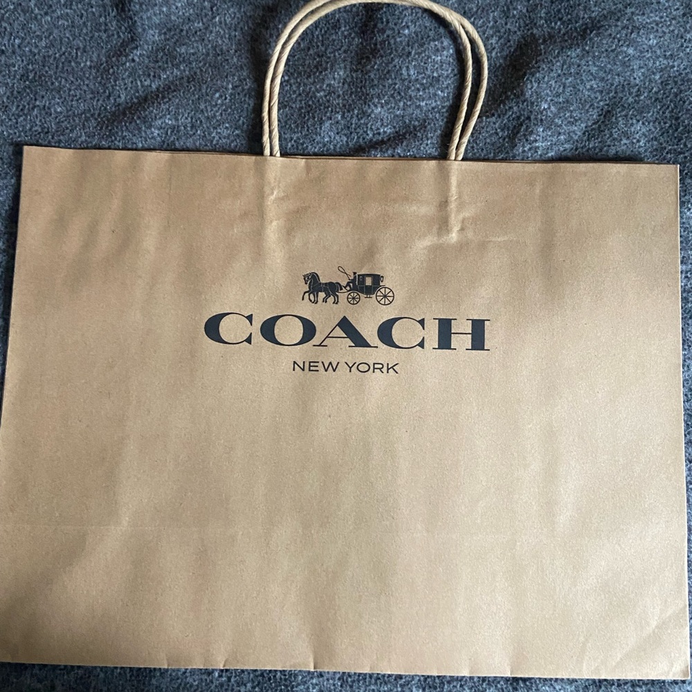 Medium size coach shopping or gift bag